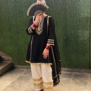 Black and White Farshi Salwar Suit Set