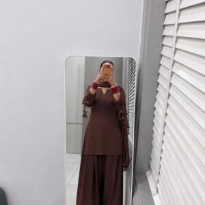 Brown Farshi Salwar Suit Set